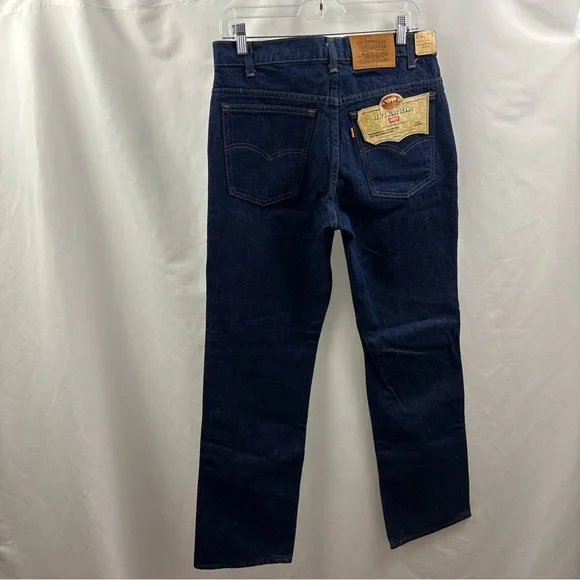 Vintage Levi’s Men Blue Jeans 32x30 NWT 1981 Straight Leg Denim 80’s Dark Washed - Picture 2 of 14